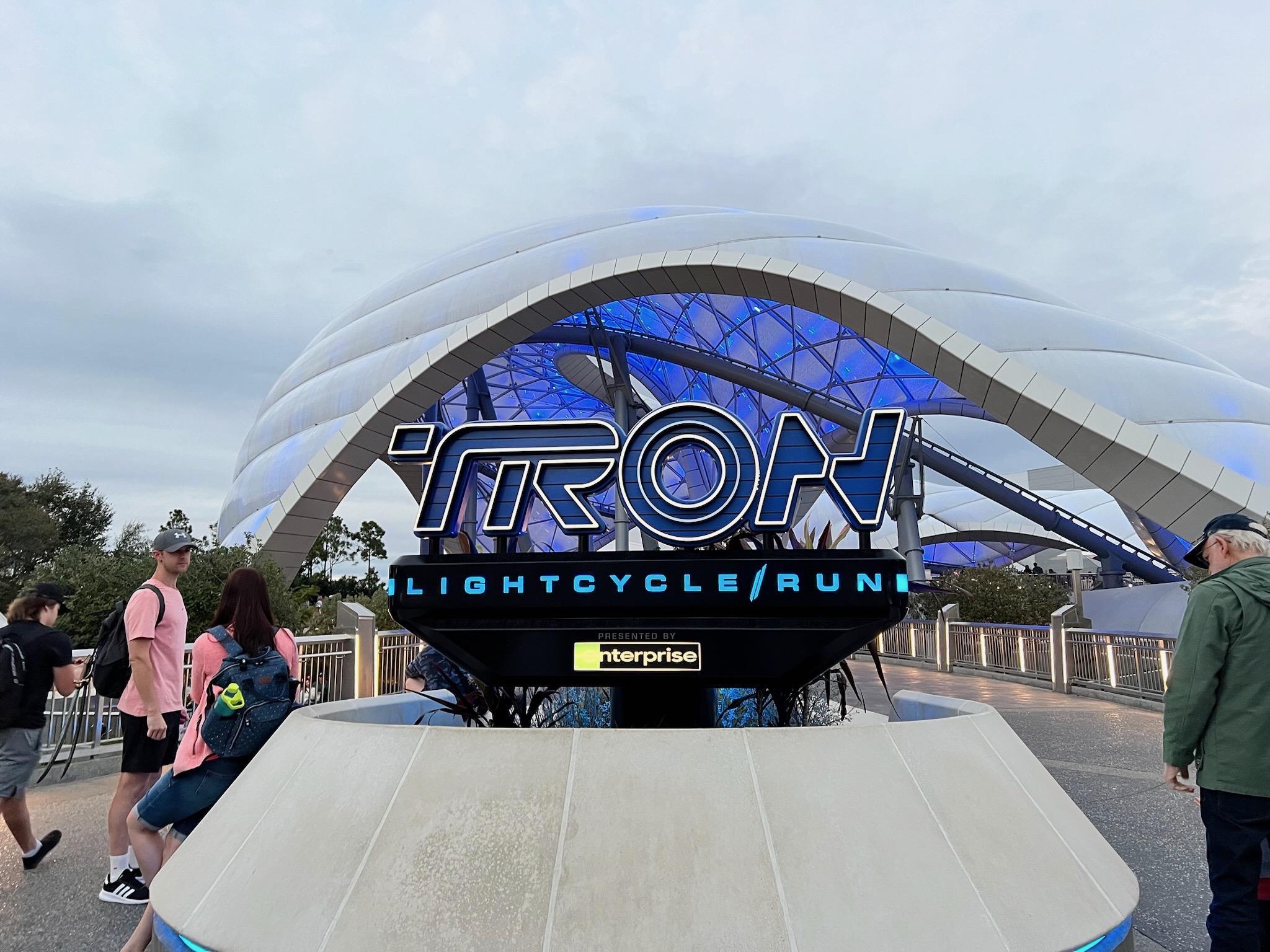 TRON Lightcycle Run coaster entrance at Magic Kingdom